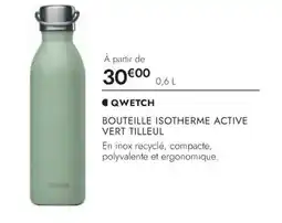 Culinarion QWETCH BOUTEILLE ISOTHERME ACTIVE VERT TILLEUL offre