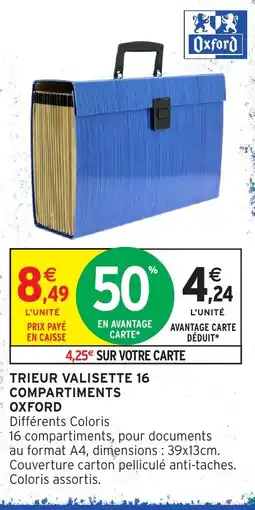 Intermarché Hyper Oxford Trieur valisette 16 compartiments offre