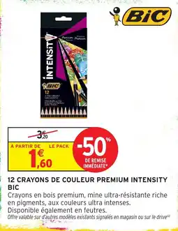 Intermarché Hyper BIC Crayons de couleur Premium Intensity offre