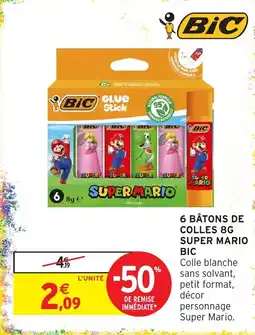 Intermarché Hyper BIC Glue Stick Super Mario offre