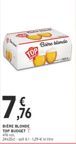 Intermarché Contact TOP BUDGET Bière blonde offre