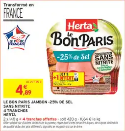 Intermarché Contact Herta Le Bon Paris Jambon offre