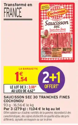 Intermarché Contact Cochonou Saucisson sec offre