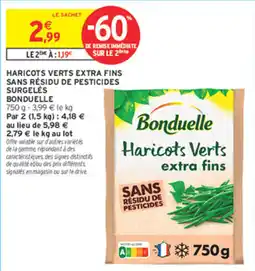 Intermarché Contact Bonduelle Haricots Verts extra fins offre