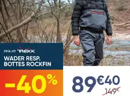 Pacific Pêche Aqua trekk wader resp. bottes rockfin offre