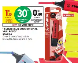 Intermarché Hyper STABILO Surligneur Boss Original offre