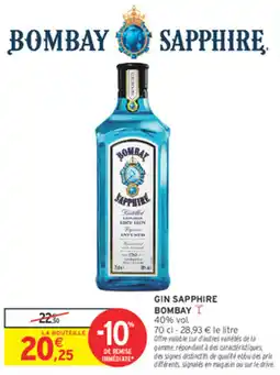 Intermarché Contact BOMBAY SAPPHIRE GIN offre