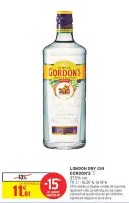 Intermarché Contact GORDON'S LONDON DRY GIN offre