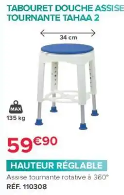 Bastide TAHAA 2 TABOURET DOUCHE ASSISE TOURNANTE offre