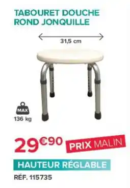 Bastide JONQUILLE Tabouret douche rond offre