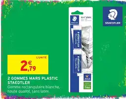 Intermarché Hyper STAEDTLER Gommes Mars Plastic offre
