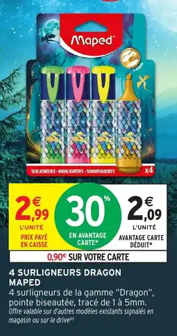 Intermarché Hyper Maped Surligneurs Dragon offre