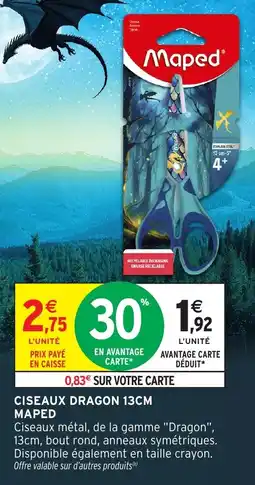 Intermarché Hyper Maped Ciseaux dragon 13cm offre