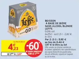 Intermarché Contact Leffe Boisson sans alcool blonde offre