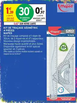 Intermarché Hyper Maped Kit de traçage géométrique offre