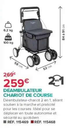 Bastide Déambulateur-chariot 2 en 1 offre