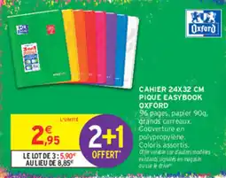 Intermarché Contact Oxford CAHIER 24X32 CM offre