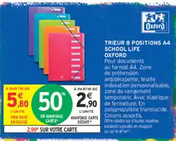 Intermarché Contact OXFORD TRIEUR 8 POSITIONS A4 offre