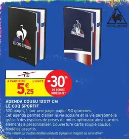 Intermarché Hyper LE COQ SPORTIF AGENDA offre