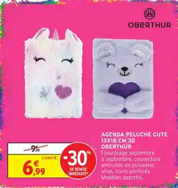 Intermarché Hyper OBERTHUR AGENDA PELUCHE CUTE offre