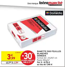 Intermarché Hyper Domédia Ramette 500 feuilles blanches offre