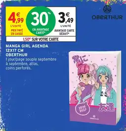 Intermarché Hyper OBERTHUR MANGA GIRL AGENDA offre