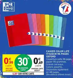 Intermarché Hyper Oxford CAHIER COLOR LIFE offre