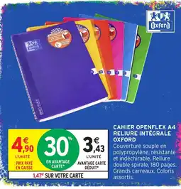 Intermarché Hyper Oxford CAHIER OPENFLEX A4 offre