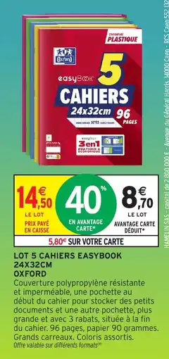 Intermarché Hyper Oxford CAHIER offre