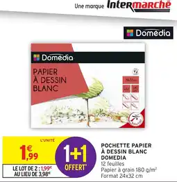 Intermarché Hyper Domédia Papier à dessin blanc offre
