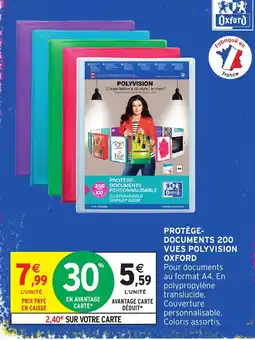 Intermarché Hyper Oxford PROTÈGE-DOCUMENTS 200 VUES POLYVISION offre