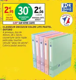 Intermarché Hyper Oxford CLASSEUR 28X32CM COLOR LIFE PASTEL offre