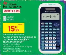 Intermarché Hyper Texas Instruments TI-Collège Plus offre