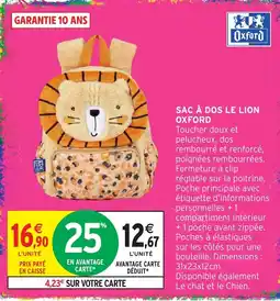 Intermarché Hyper Oxford SAC À DOS LE LION offre