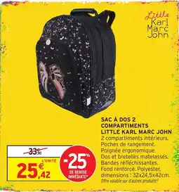 Intermarché Hyper Little Karl Marc John SAC À DOS 2 COMPARTIMENTS offre