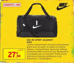 Intermarché Hyper NIKE SAC DE SPORT ACADEMY offre