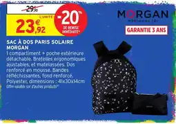 Intermarché Hyper MORGAN SAC À DOS PARIS SOLAIRE offre