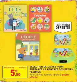 Intermarché Hyper FLEURUS Sélection de livres pour préparer la rentrée des petits offre
