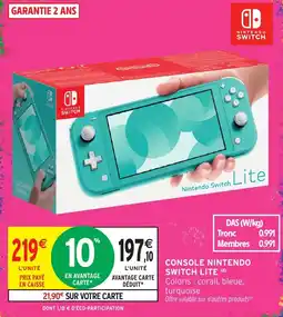 Intermarché Hyper Nintendo Switch Lite offre