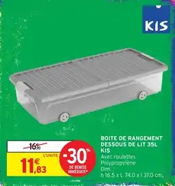 Intermarché Hyper KIS BOITE DE RANGEMENT offre
