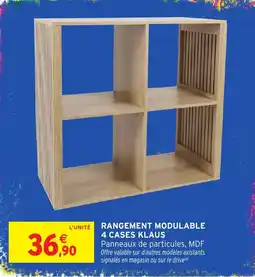 Intermarché Hyper KLAUS Rangement modulable 4 cases offre