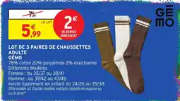 Intermarché Hyper GÉMO Chaussettes offre