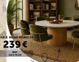 Centrakor Table rond homelya offre