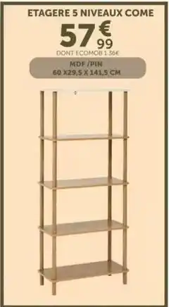 Centrakor Etagere 5 niveaux come offre