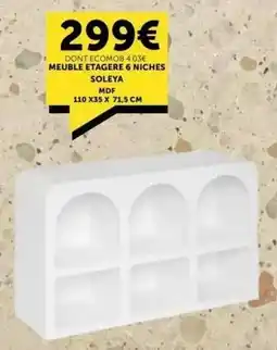 Centrakor Meuble etagère 6 niches soleva offre