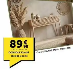 Centrakor Console klaus offre