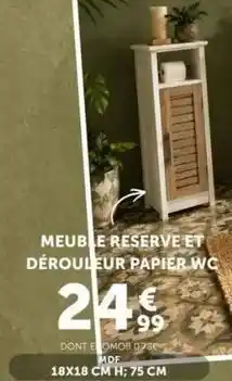 Centrakor Meub e reserve et dérouleur papier wc offre