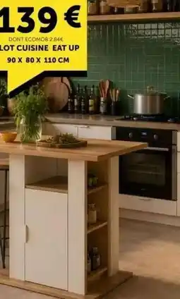 Centrakor Lot cuisine eat up 90 x 80 x 110 cm offre