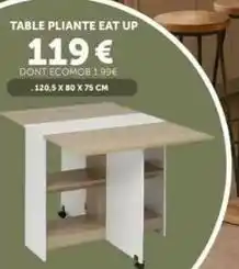 Centrakor Table pliante eat up offre