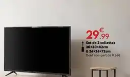 Maxi Bazar Set de 2 sellettes 30x30x82cm offre